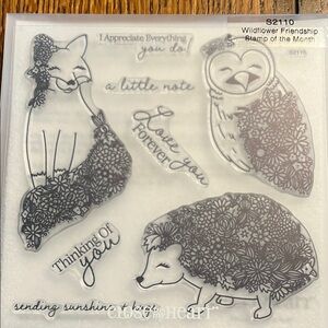 Wildflower Friendship Stamp Set - Black and White